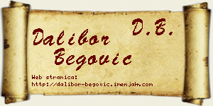 Dalibor Begović vizit kartica